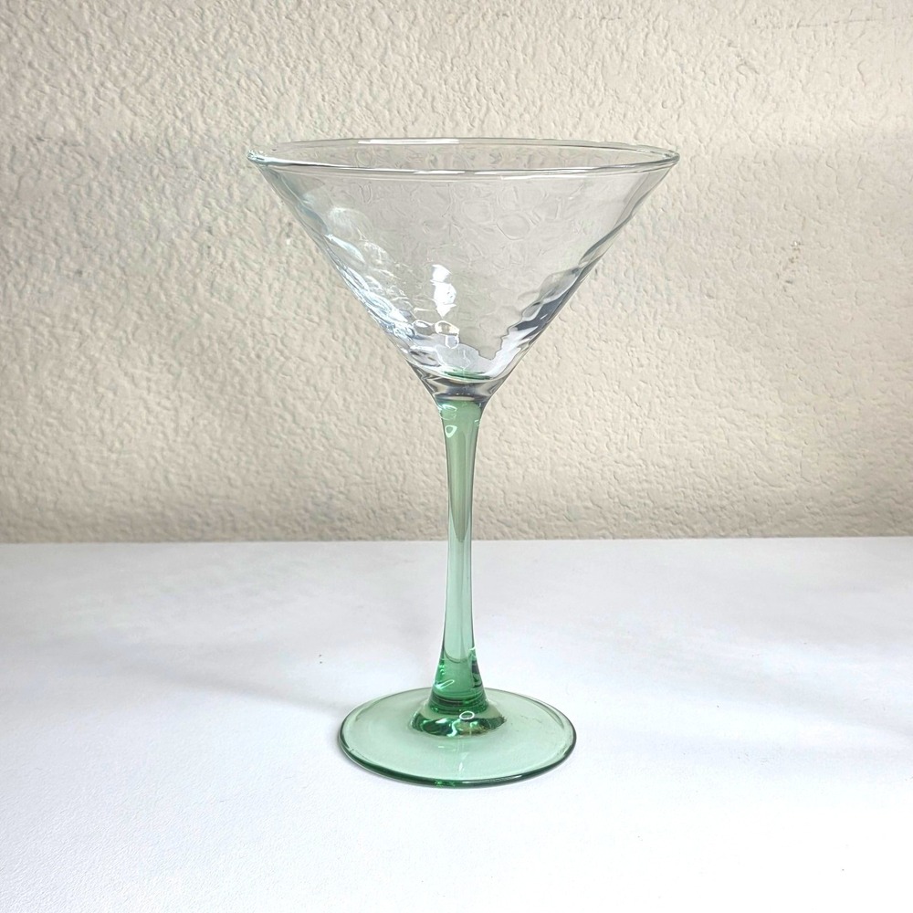 Set of 4 Pastel Stemmed Martini Glasses Lilac Pink Blue Green Art Glass - Picture 2 of 5